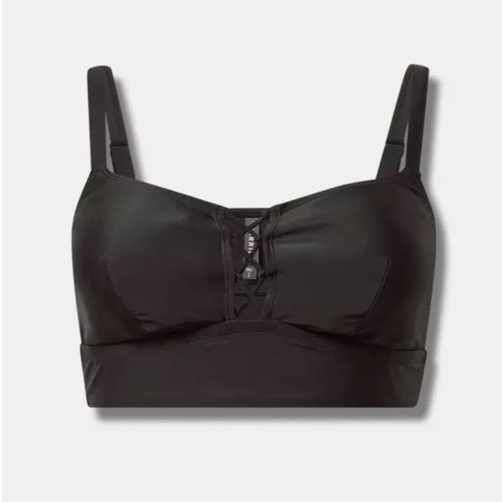 Wireless Strappy Lace Up Bikini Top Size 1 - Picture 4 of 10